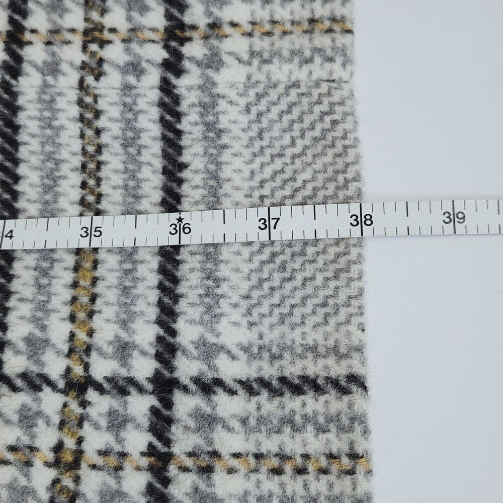 Madewell Bryant Coat Pearl Ivory Wool Blend Houndstooth Plaid Light Academia M - Picture 11 of 14